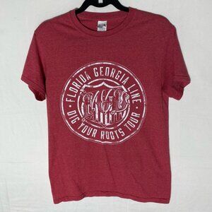 Gildan Red Florida Georgia Line Crew Neck Band Tee S